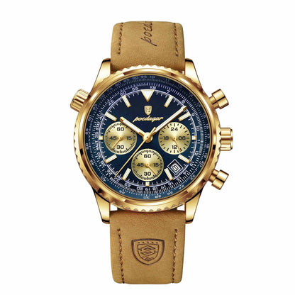 Men's Multi-Functional Quartz Watch - Waterproof Leather Strap, Stylish Design - Buy Center