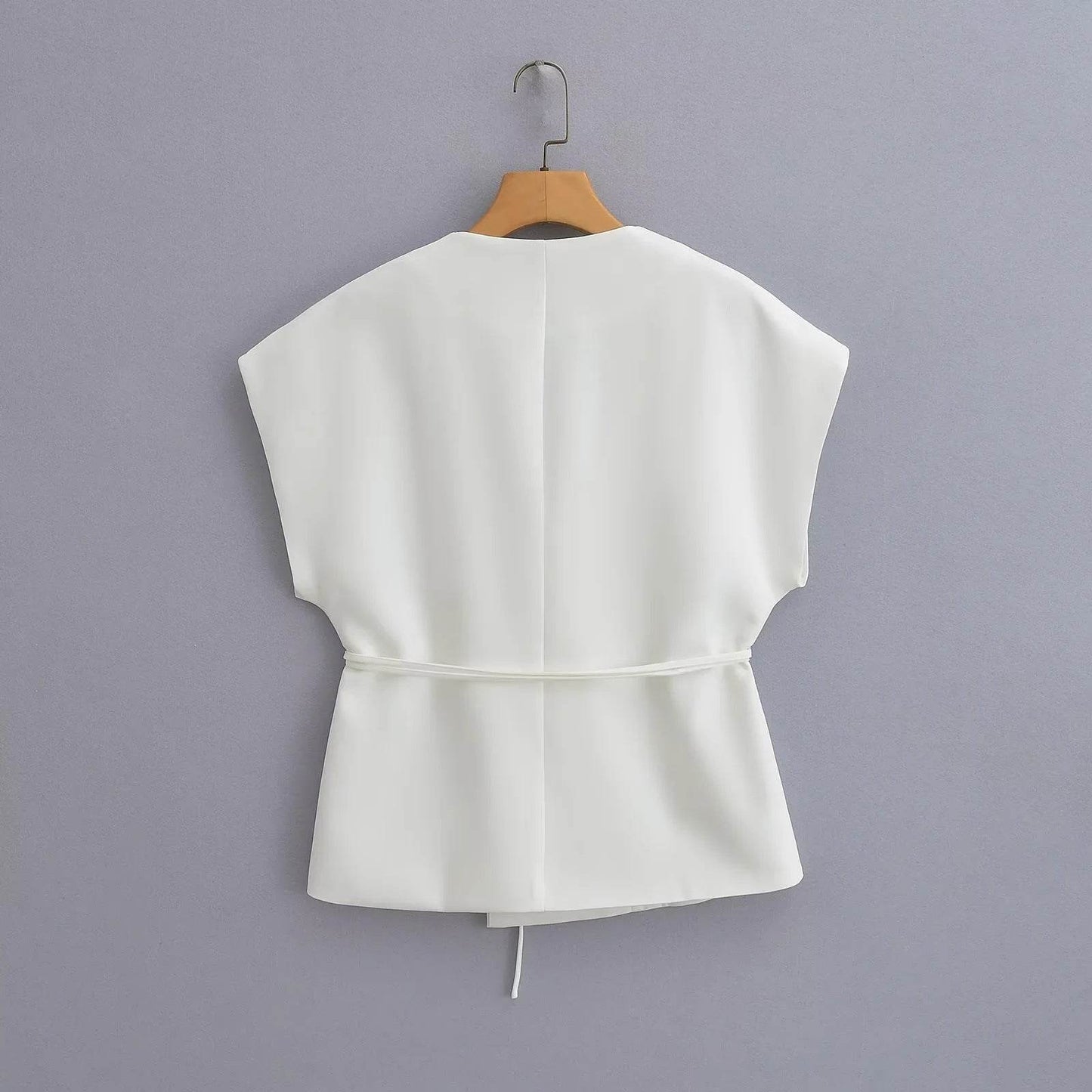Women's Linen Blend Double Breasted Vest - Stylish Slim Fit Blazer - Buy Center