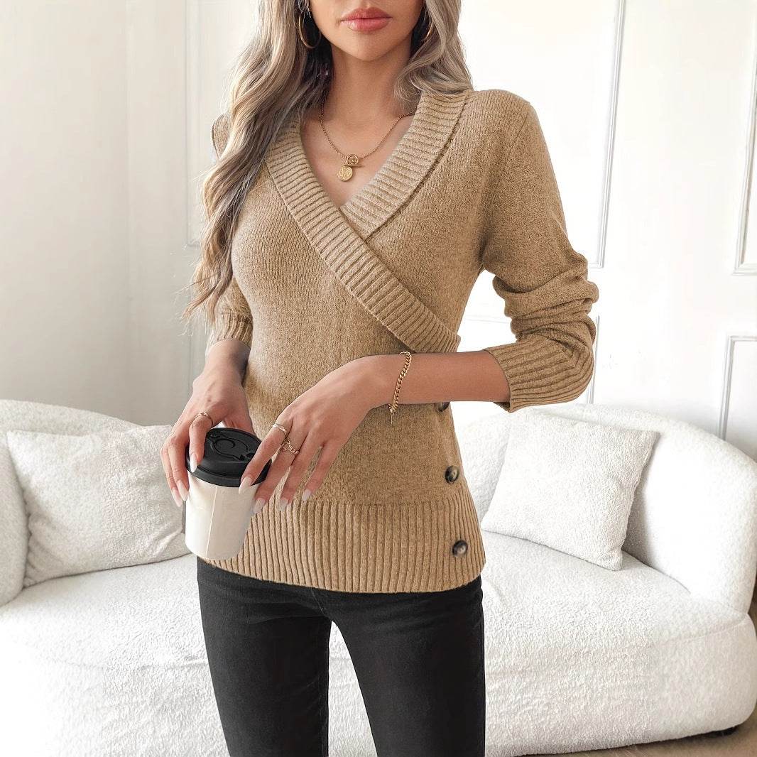 Buycenter Elegant Knitted Sweater - Women's Pullover in Various Colors - Buy Center