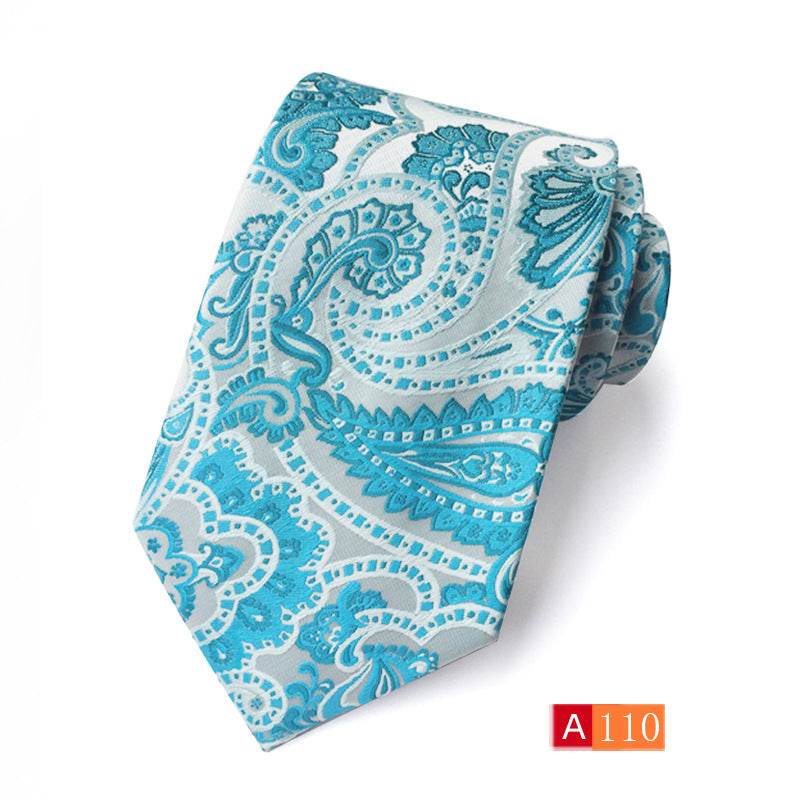 Buycenter Men's Jacquard Tie - Classic Black Stylish Formal Accessory - Buy Center