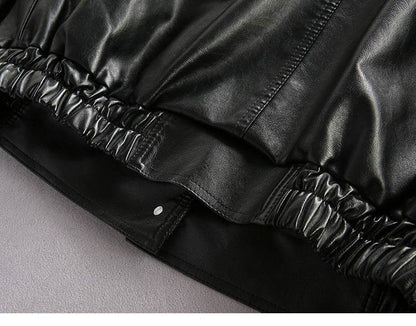 European American Trendy Loose Fit Leather Jacket - Stylish & Comfortable - Buy Center
