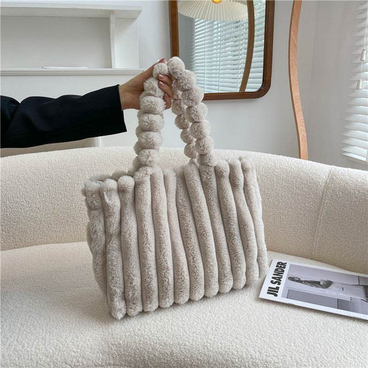 Fashion One Shoulder Plush Bag - Large Capacity Evening Bag for Women - Buy Center