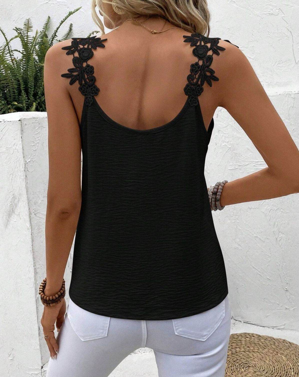 Elegant V-Neck Sling Top - Solid Color Ladies' Fashion for Modern Women - Buy Center