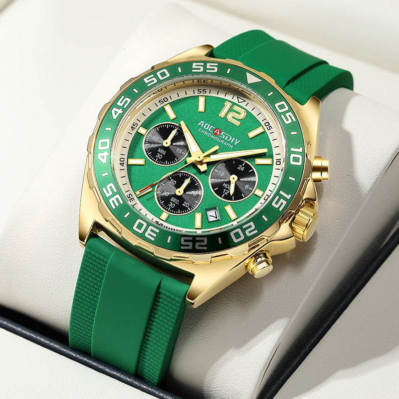 Buycenter Dynamic Colorful Men's Silicone Band Watch - Quartz & Stylish - Buy Center