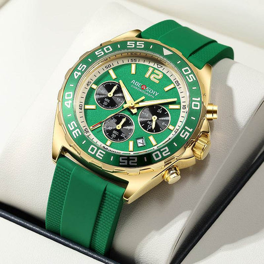 Buycenter Dynamic Colorful Men's Silicone Band Watch - Quartz & Stylish - Buy Center