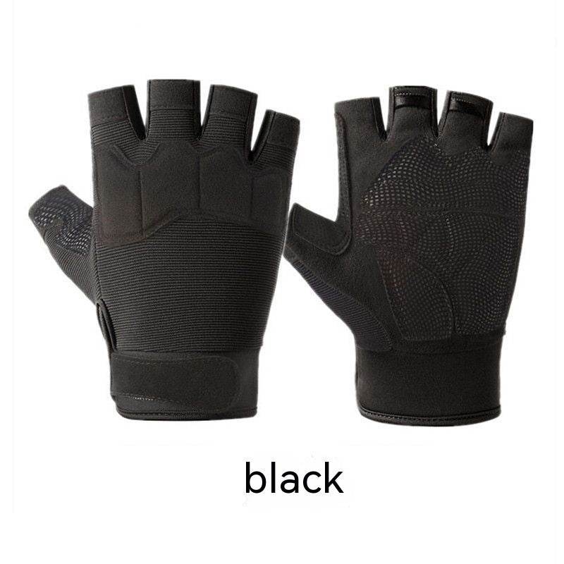 Camouflage Short Finger Gloves - Unisex for Motorcycle Riding & Outdoor Use - Buy Center