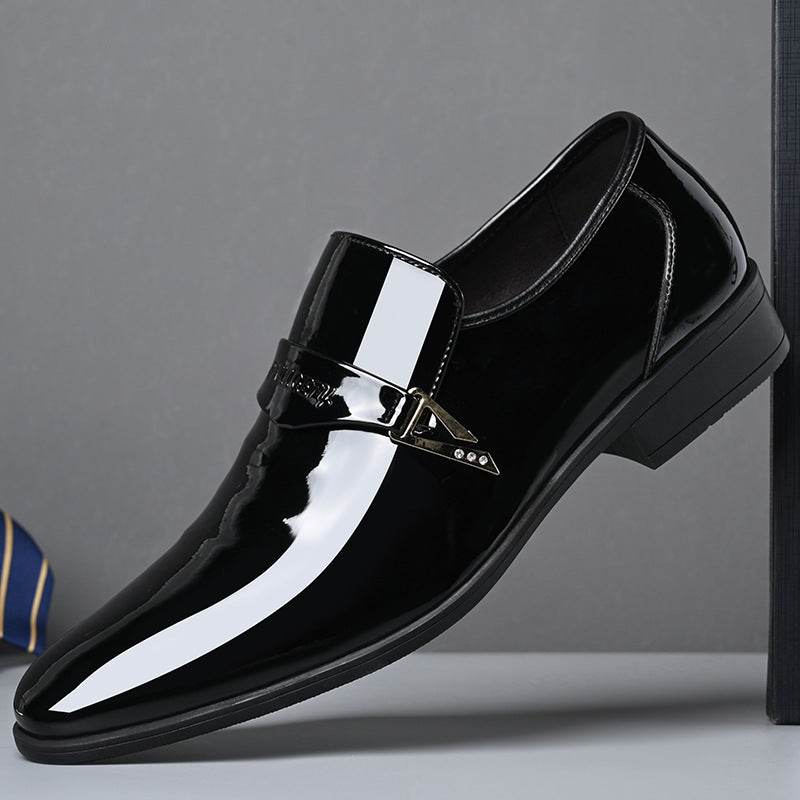 Classic Men's Leather Casual Shoes - Pointed Toe, Wear-Resistant Comfort - Buy Center