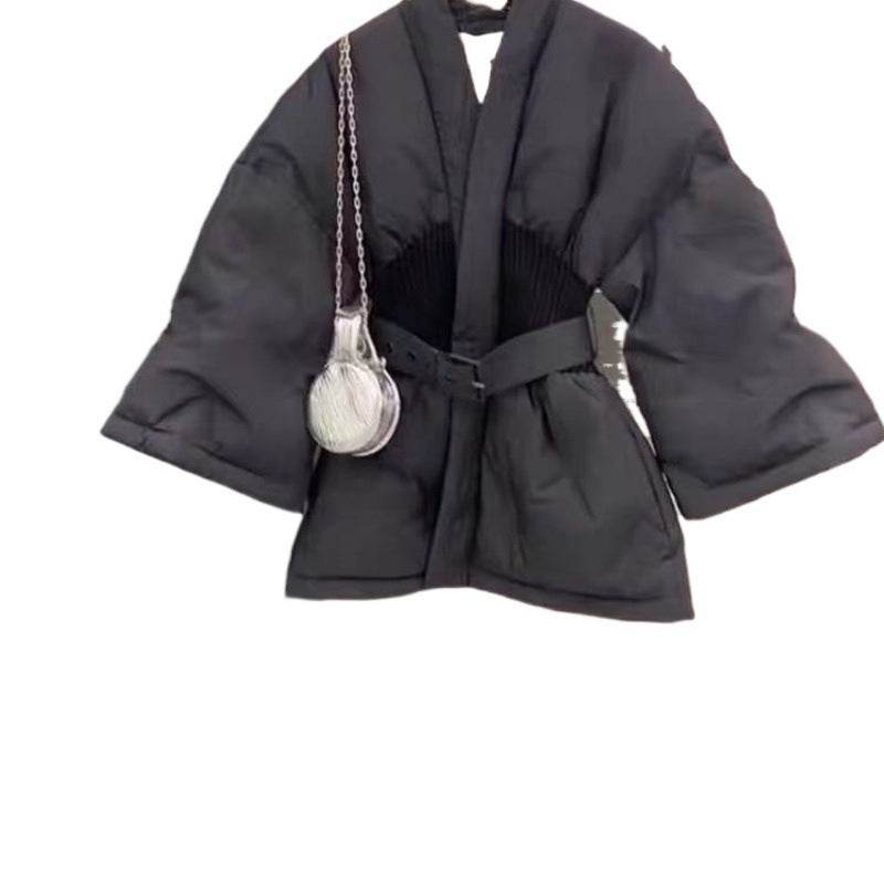 Black Cotton Padded Coat for Women - Stylish, Thickened, Extended Length - Buy Center