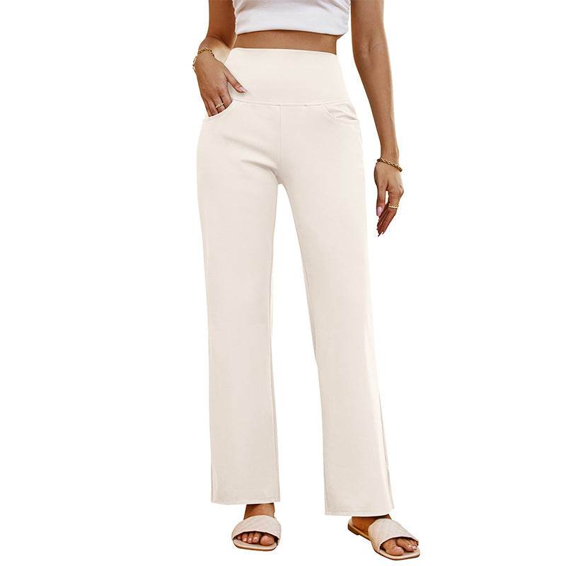 High Waist Straight Yoga Pants – Stylish & Comfortable for Workouts - Buy Center