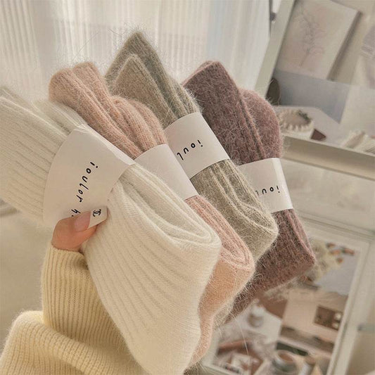 Women's Mid-Calf Fleece-Lined Thermal Socks - Extra Thick Winter Comfort - Buy Center