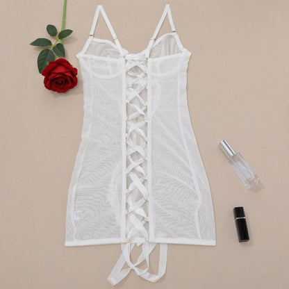 Buycenter Steel Ring Mesh Camisole - Backless Body-Shaping Bodysuit - Buy Center