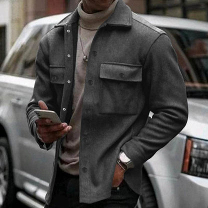 Men's Slim Fit Jacket - Stylish Cotton Blend for Spring & Autumn - Buy Center