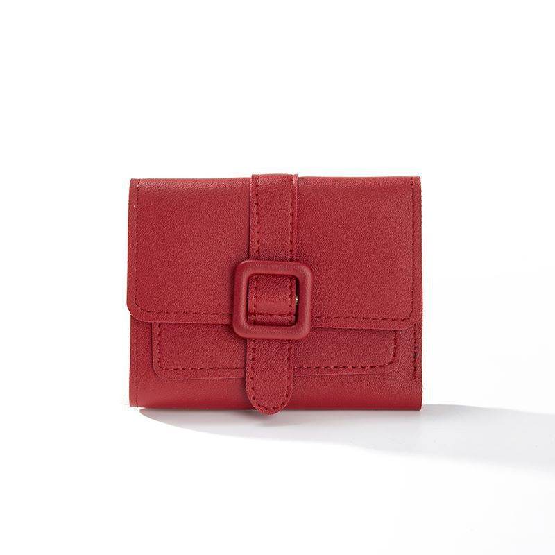 Short Solid Color Women’s Wallet - Lightweight, Waterproof Card Holder - Buy Center