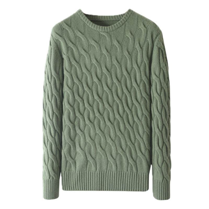 Casual Round Neck Sweater for Men - Stylish Warm Pullover in 4 Colors - Buy Center