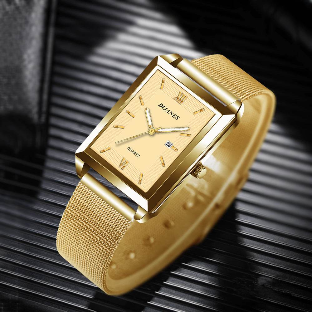 Buycenter Business Men's Casual Quartz Watch - Stylish Square Design - Buy Center