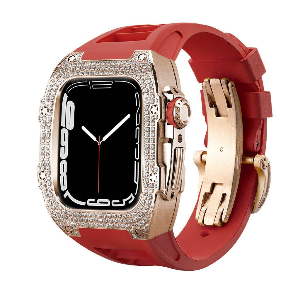 Buy Center Diamond-Studded Watch Strap - Men's Sports Watch Accessory - Buy Center