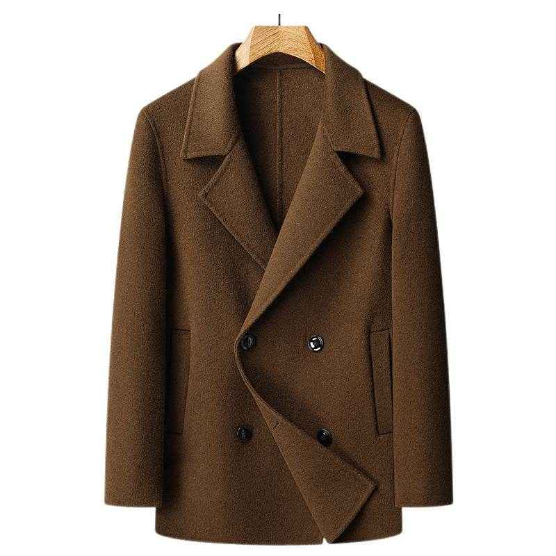 Handmade Wool Overcoat - Luxurious Double-Breasted Winter Coat for Elegance
