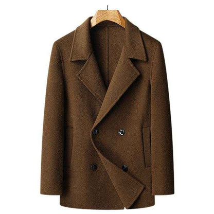 Handmade Wool Overcoat - Luxurious Double-Breasted Winter Coat for Elegance