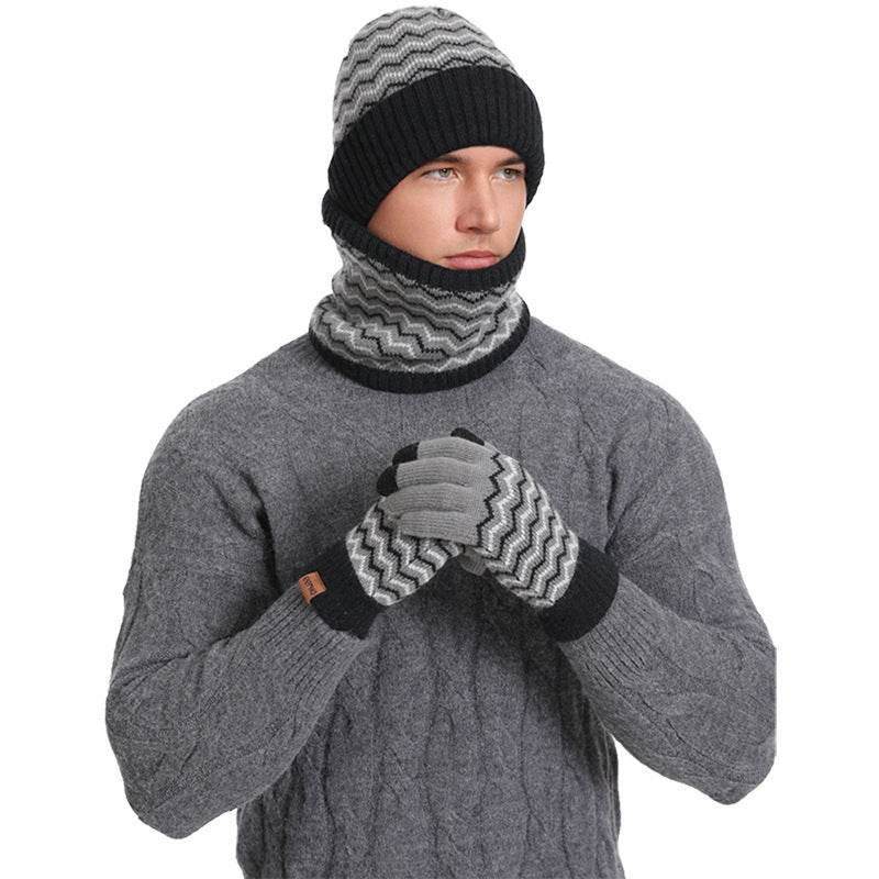 Men's Winter Warm Neck Warmer Hat - Stylish Knitted Beanie for Cold Weather - Buy Center