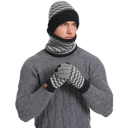 Men's Winter Warm Neck Warmer Hat - Stylish Knitted Beanie for Cold Weather - Buy Center