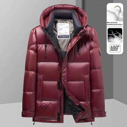 Men's Winter Down Jacket - Cold-Proof Graphene Hood, Stylish Comfort - Buy Center
