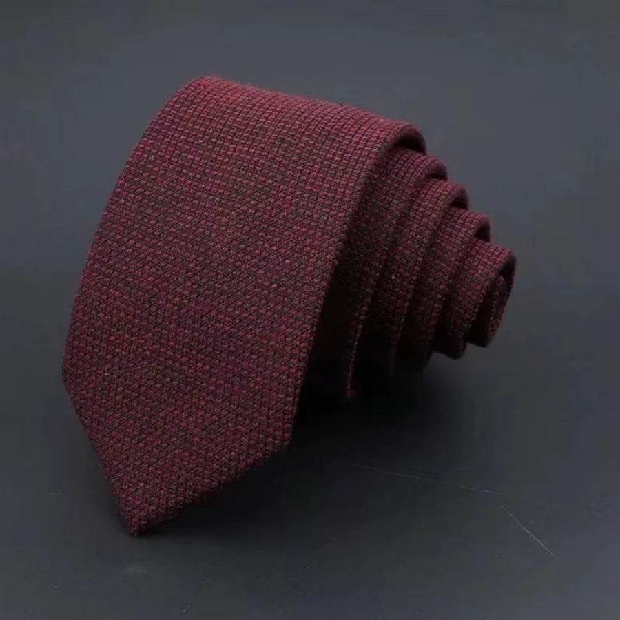 Elegant Thickened Sanded Men's Tie - Striped Solid Color for 2025 Style - Buy Center