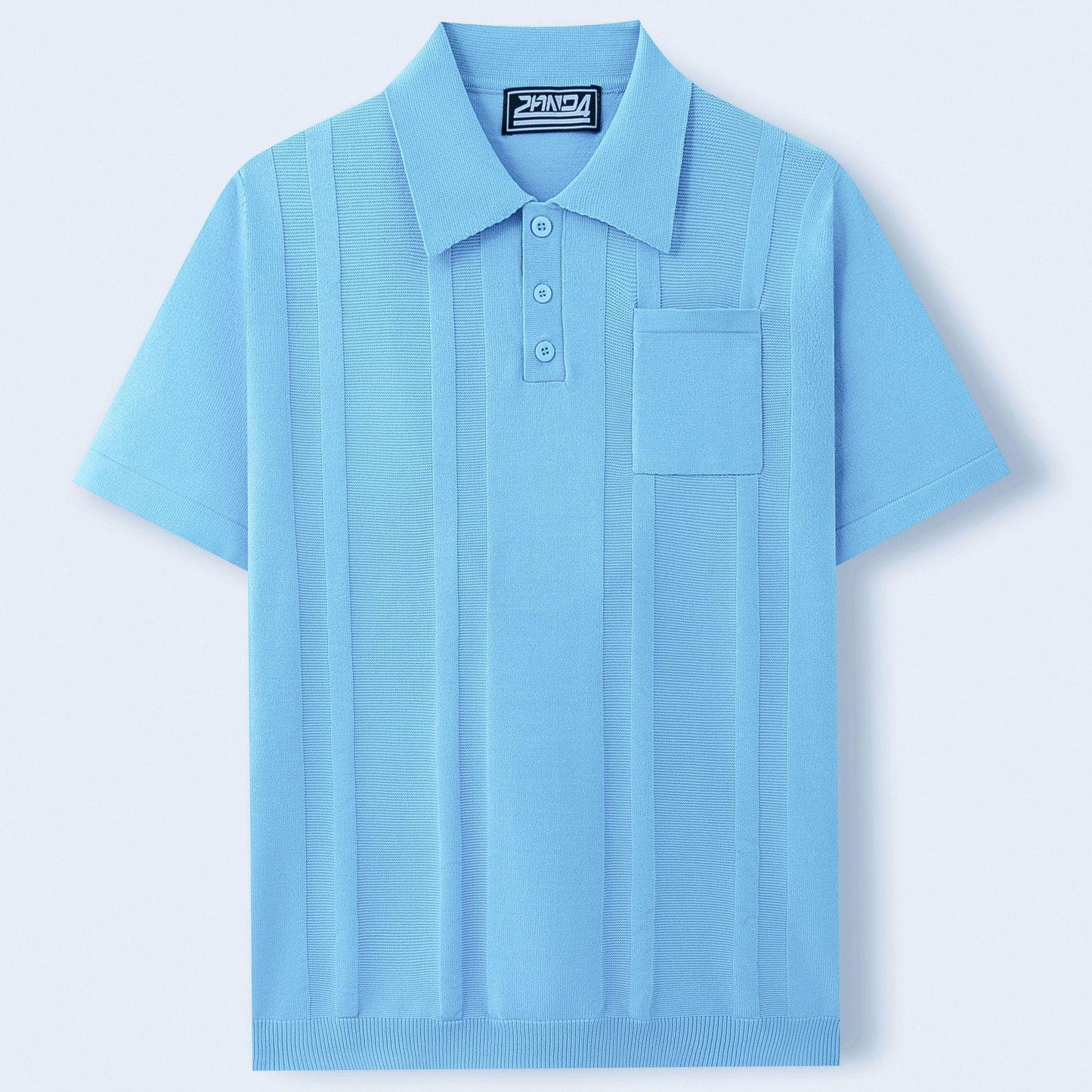 Buycenter Men's Summer Polo Shirt - Short Sleeve Solid Color Sweater - Buy Center