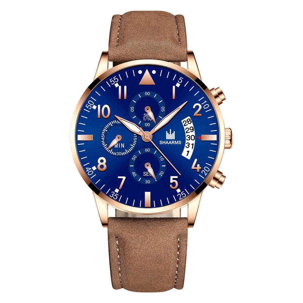BuyCenter Men's Casual Quartz Watch - Stylish Rose Gold & Imitation Leather - Buy Center