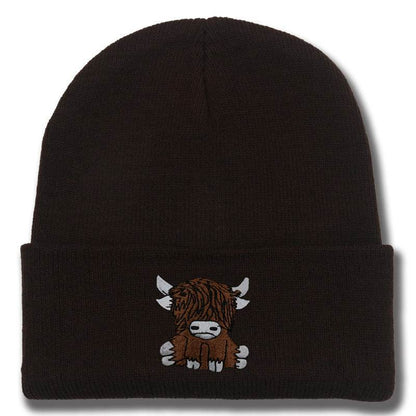 Cartoon Long Hair Yak Knitted Hat - Stylish and Warm Winter Fashion - Buy Center