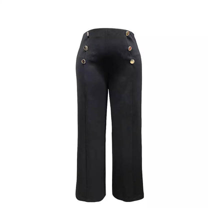 Plus Size Women's Casual Straight-Leg Trousers - High Waist, XL-4XL - Buy Center