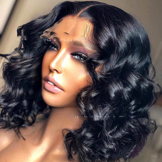 Half-Length Black Front Lace Curly Hairpiece - Stylish & Versatile - Buy Center