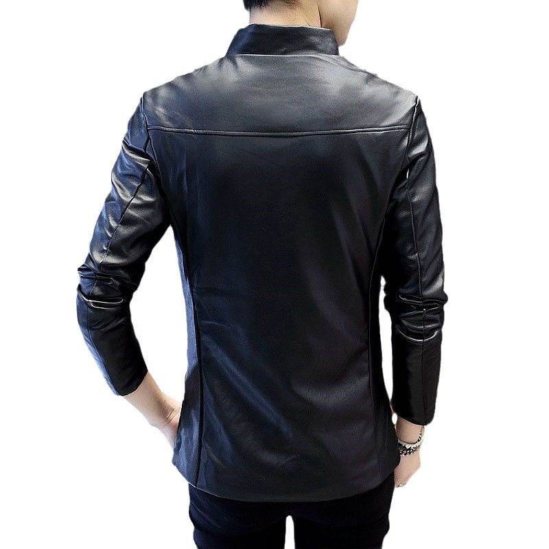 Trendy Youth Genuine Leather Jacket - Stand Collar, Fleece Option Available - Buy Center