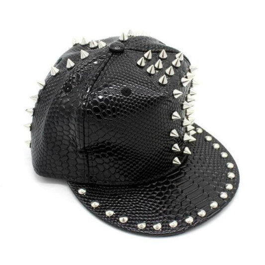Buycenter Solid Color Leather Baseball Cap - Adjustable Flat Brim Hat - Buy Center