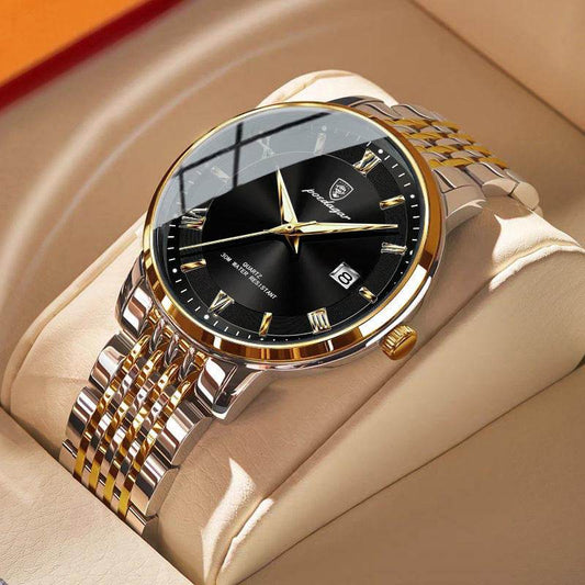 Men's Waterproof Quartz Watch - Luminous Display & Calendar Function - Buy Center
