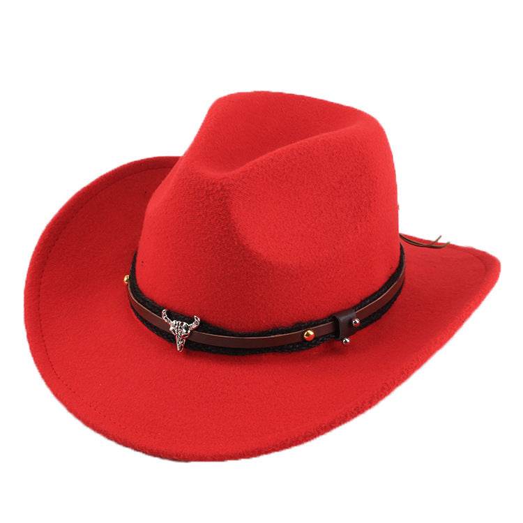 European & American Woolen Cowboy Hat - Stylish Adjustable Fit for All - Buy Center