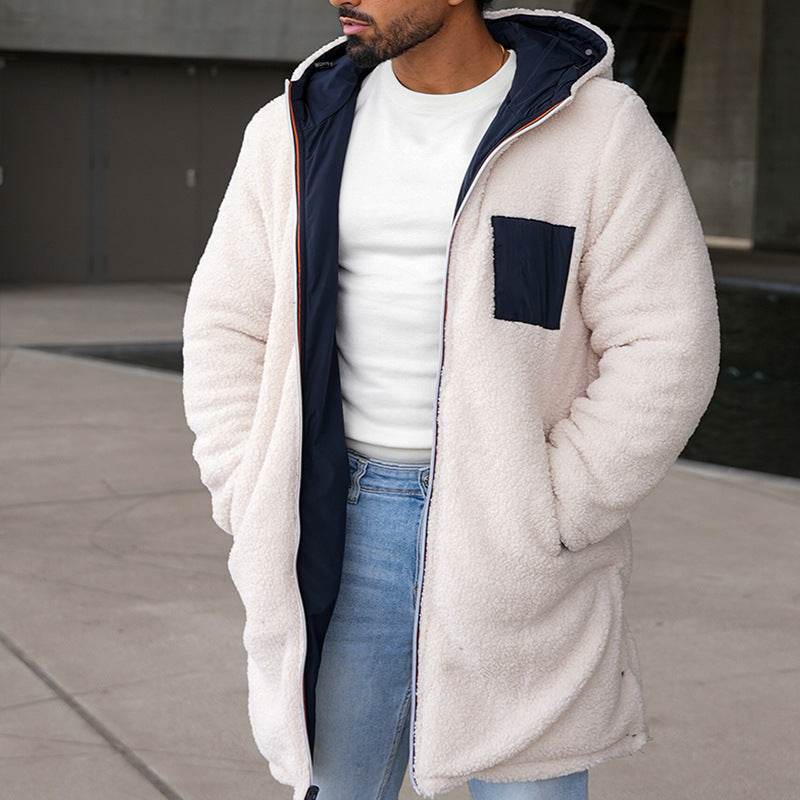 Men's Double-Sided Hooded Zipper Coat - Stylish Windbreaker for Fall/Winter - Buy Center