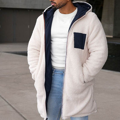 Men's Double-Sided Hooded Zipper Coat - Stylish Windbreaker for Fall/Winter - Buy Center
