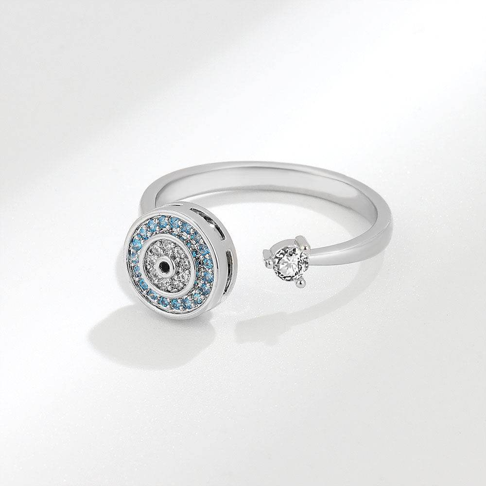 Buycenter S925 Sterling Silver Spinning Ring - Adjustable Geometry Design - Buy Center