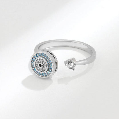 Buycenter S925 Sterling Silver Spinning Ring - Adjustable Geometry Design - Buy Center