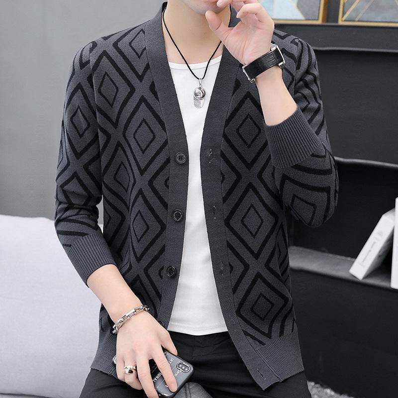 Buycenter High-End Knitted Cardigan Sweater for Men – Slim Fit, Casual Style - Buy Center