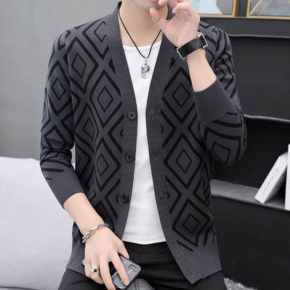 Buycenter High-End Knitted Cardigan Sweater for Men – Slim Fit, Casual Style - Buy Center
