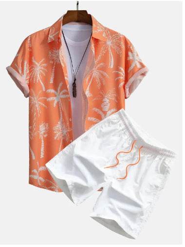 Men's Casual 3D Digital Print Hawaii Suit - Stylish Short Sleeve Shirt & Shorts - Buy Center