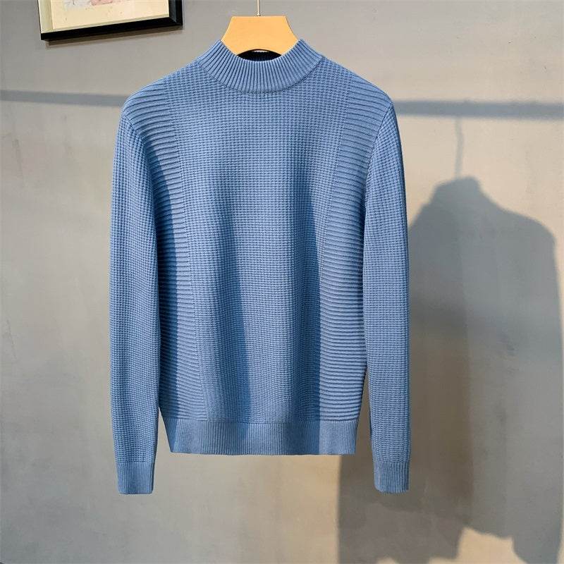 Buycenter Mock Neck Casual Sweater - Solid Color Polyester Top - Buy Center