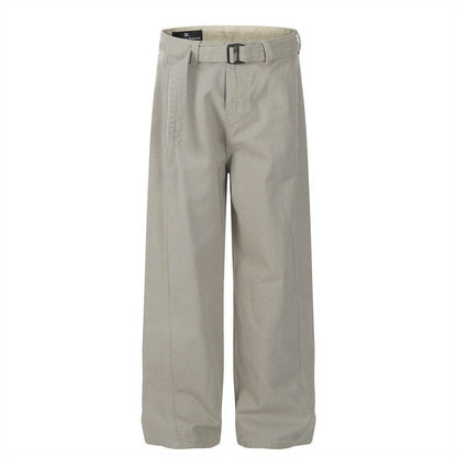 Autumn Loose Straight-Leg Pants - Solid Color Casual Style for Streetwear - Buy Center