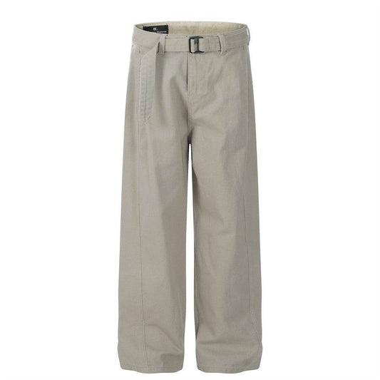 Autumn Loose Straight-Leg Pants - Solid Color Casual Style for Streetwear - Buy Center