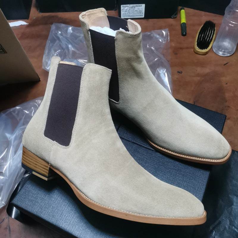 Men's Buckskin Martin Boots - Stylish All-Match Design for Winter 2025 - Buy Center