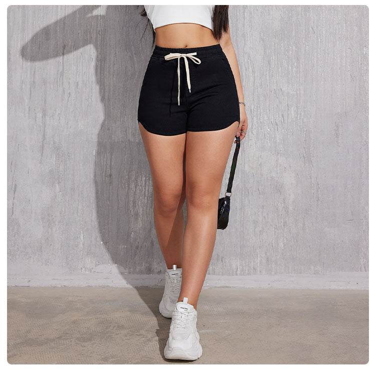 Buycenter Plus Size A-Line Denim Shorts for Women - Mid Waist, High Elasticity - Buy Center