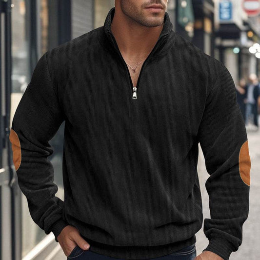 Buycenter Men's Embroidered Corduroy Pullover - Stylish & Loose Fit - Buy Center