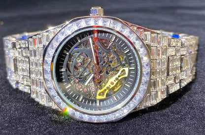 Hip Hop Luminous Hollow Mechanical Watch - 30M Waterproof & Swiss Movement - Buy Center