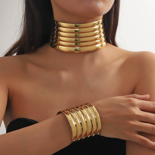 Personalized Metal Collar Bracelet Suit for Women - Stylish & Durable Accessory - Buy Center